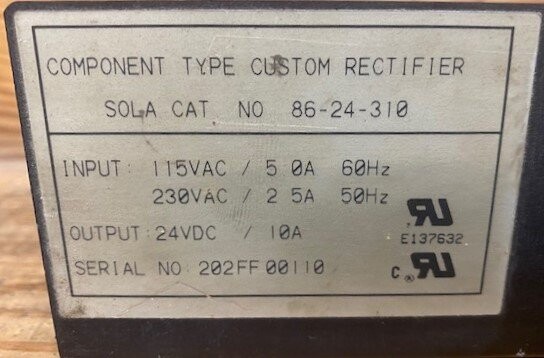 Emerson 86-24-310 Power Supply - Image 2