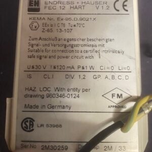 Endress+Hauser FEC12ER Hart Multicap T Level Sensor in E1 Holder