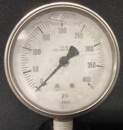 ENFM 316-SS 0-400 PSI Stainless Steel Pressure Gauge - Image 2