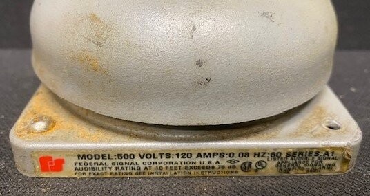 Federal Signal Corporation 500 Series A1 Vibratone Signal Bell - Image 2