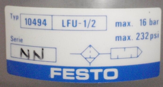 Festo 10494 LFU-1-2 Filter - Image 3
