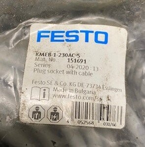 Festo KMEB-1-230AC-5 Plug Socket with Cable - Image 2