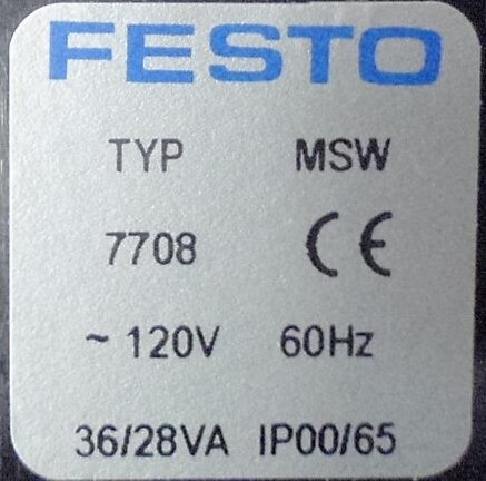Festo MSW Solenoid Coil with Standard Socket - Image 3