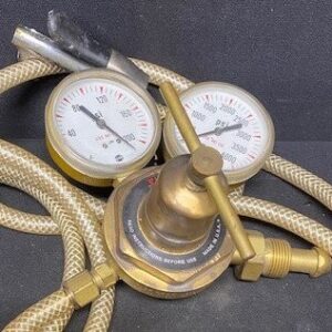 Firepower SA568 350-125-580 Compressed Gas Dual Gauge Regulator with Hosing and Coilhose Safety Blow Gun