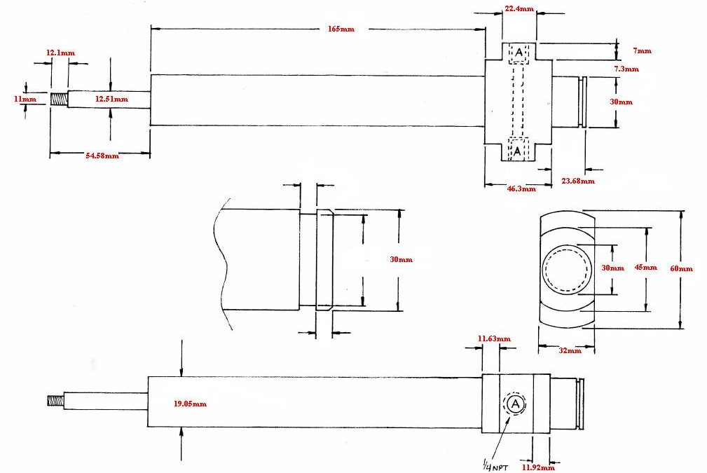 Battenfeld Fischer Unknown Model Style 19.05mm Water Cooled Blow Pin Assembly - Image 2