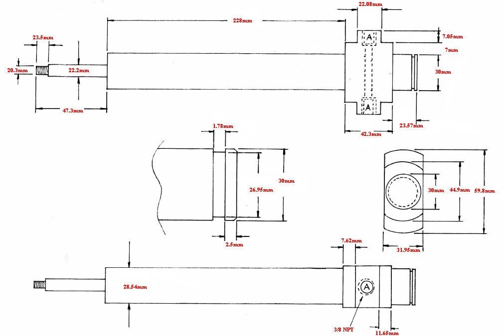 Battenfeld Fischer Unknown Model Style 28.54mm Diameter Water-Cooled Blow Pin - Image 2