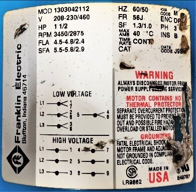 Franklin Electric 1303042112 1.5 HP Motor - Image 2