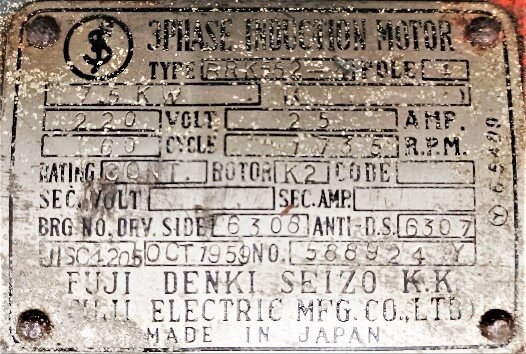 Fuji Denki Seizo BRK582-4 10 HP Motor - Image 2