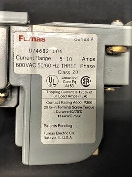 Furnas 14CS-32A Series B Magnetic Starter with D74682-004 Series A Overload Relay - Image 4