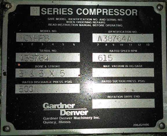 Gardner Denver MCYHFB 125 HP, 500 PSI Air Compressor - Image 4
