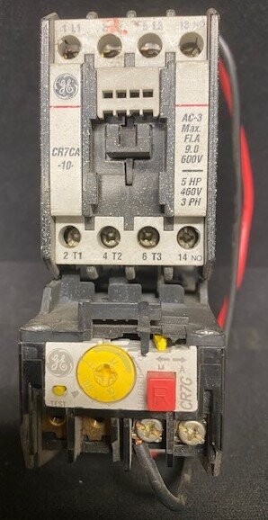 GE CR7CA-10 Contactor with GE Overload Relay