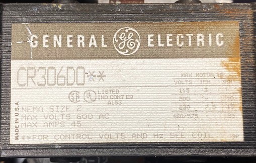 GE CR306D0** Size 2 Starter - Image 2