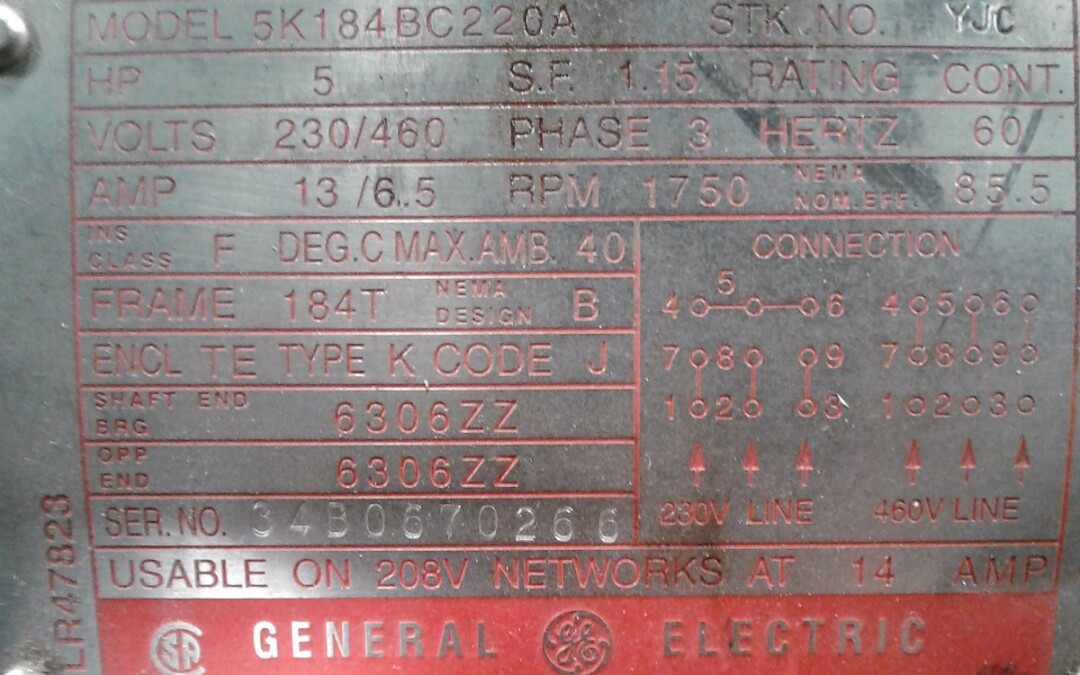 GE 5K184BC220A AC Motor - Image 2
