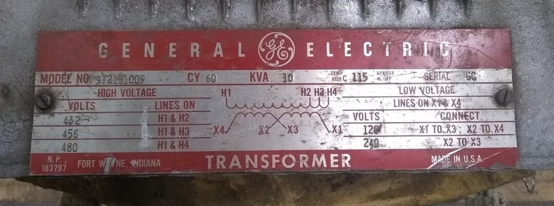 GE 9T21B1009 Transformer - Image 2
