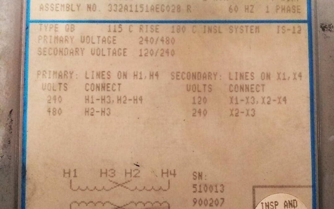 GE 9T51B12 Transformer - Image 2