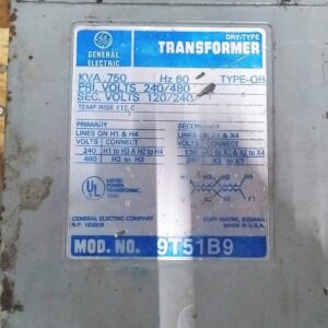 GE 9T51B9 Dry-Type Transformer