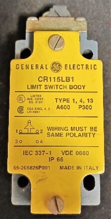 GE CR115LB1 Limit Switch Body