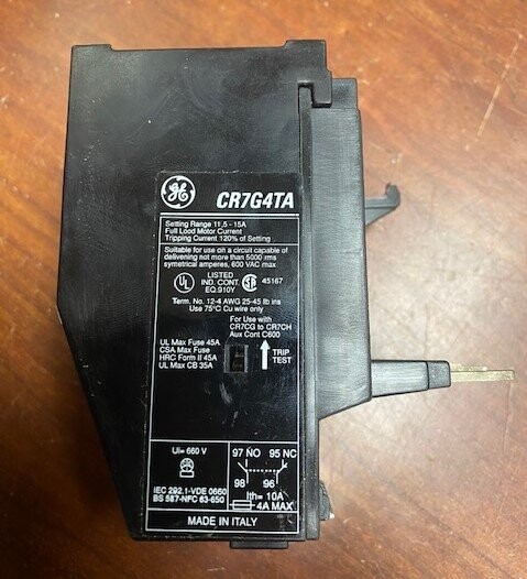 GE CR7G4TA Spectra 700 Overload Relay - Image 2