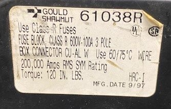 Gould-Shawmut 61038R Fuse Block - Image 2