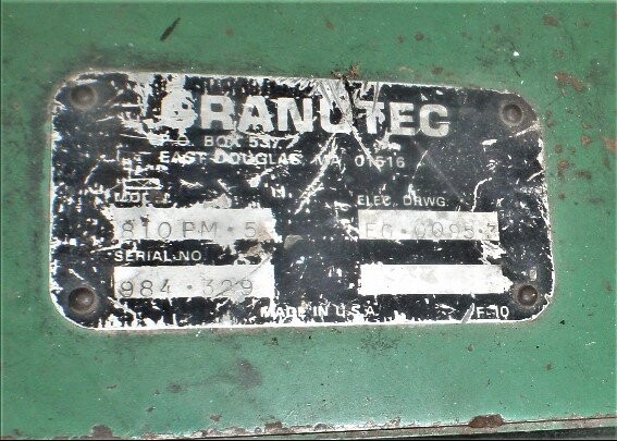 Granutec 810PM-5 Grinder 1 HP - Image 3