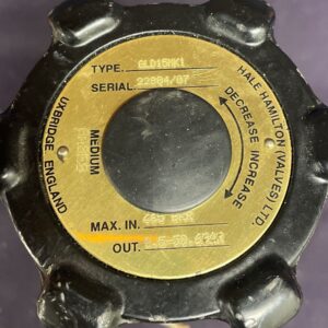 Hale Hamilton Spring Loaded Pressure Regulator