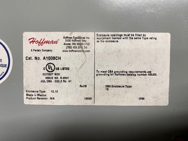 Hoffman A1008CH Electric Box - Image 4
