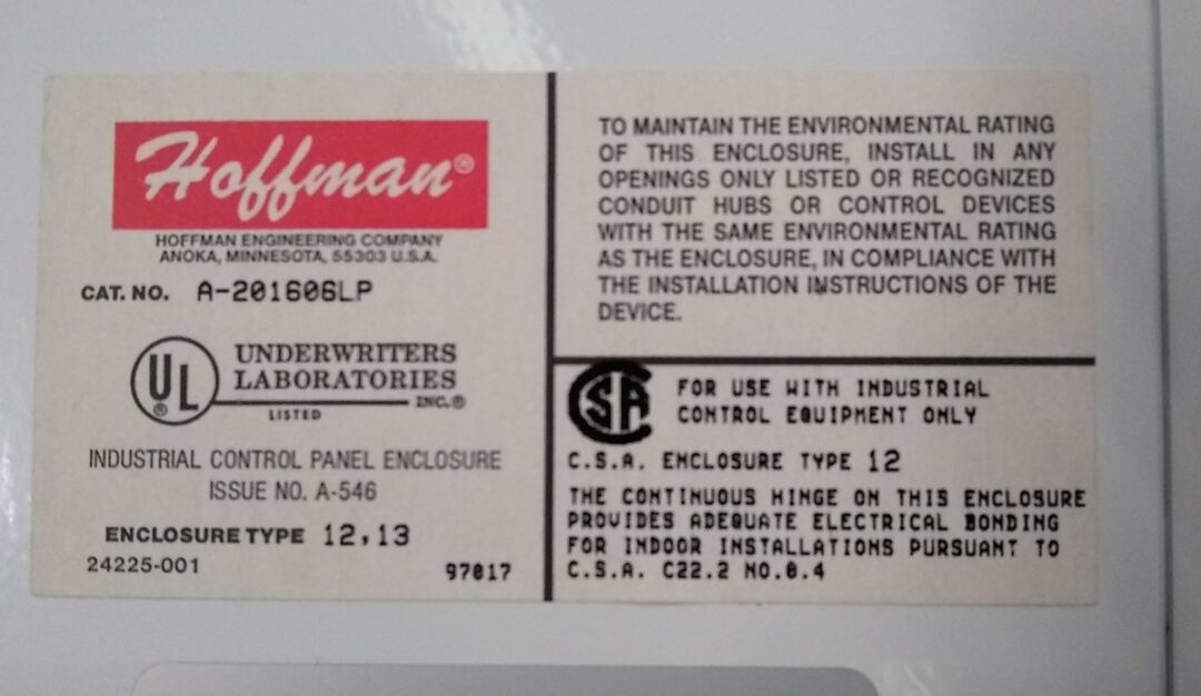 Hoffman A-201606LP Electrical Box - Image 2