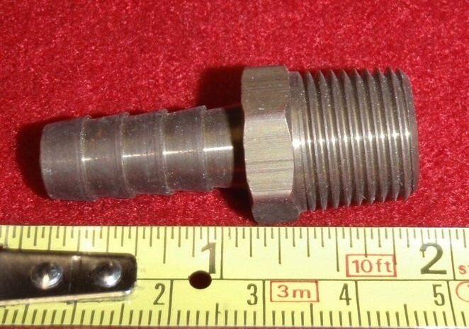 Unknown Brand Unknown Model Hose Barb to Male Pipe Fitting 1/2"x1/4"