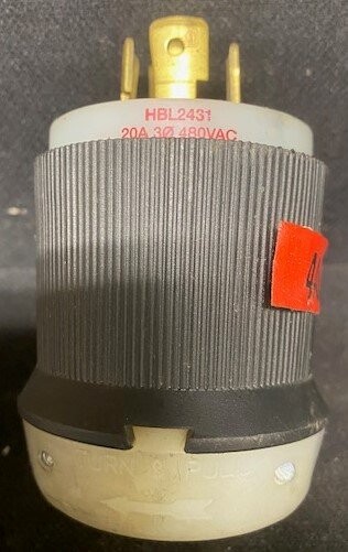 Hubbell HBL2431 3-Pole 4-Wire Plug - Image 2