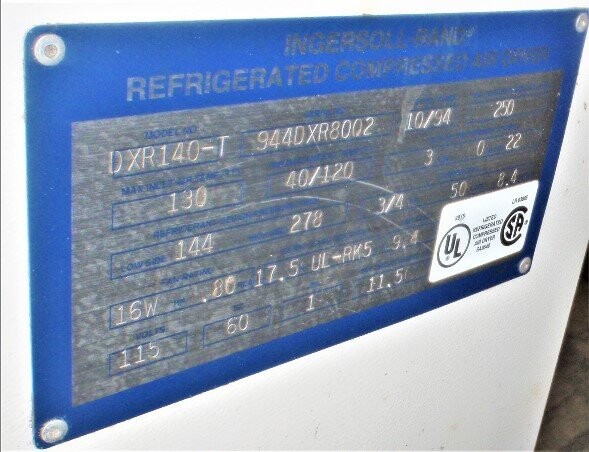 Ingersoll Rand DXR140-T Refrigerated Compressed Air Dryer - Image 3