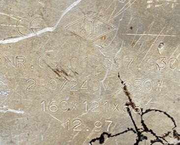 Keller, Ihne & Tesch 06001.397.030 Heater Plate - Image 2