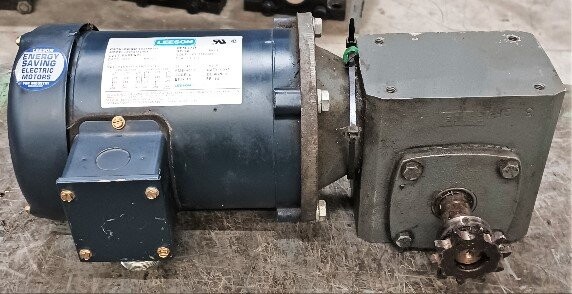 Leeson C4T17FC40A 1/2 HP Motor With Baldor Gear Box