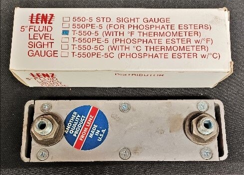 Lenz T-550-5 Fluid Level Gauge with Thermometer - Image 2