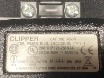 Linemaster 632-S Clipper Foot Operated Switch - Image 2