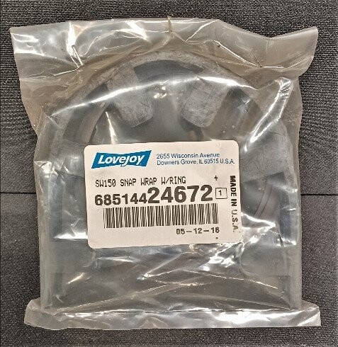 LoveJoy SW150 Jaw Coupling Snap Wrap with Ring