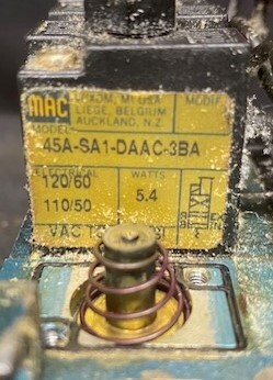 MAC Valves 45A-SA1-DAAC-3BA and 45A-SA1-DAAA-1BA Pneumatic Solenoid Valve Assembly - Image 4