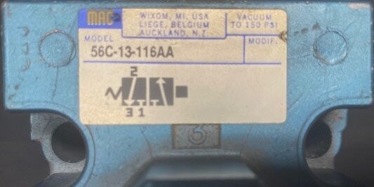 MAC Valves 56C-13-116AA Pneumatic Valve - Image 2