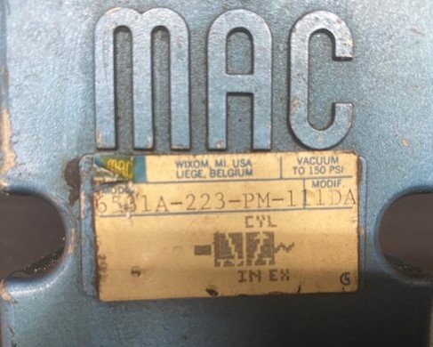 MAC Valves 6531A-223-PM-111DA Pneumatic Valve - Image 3