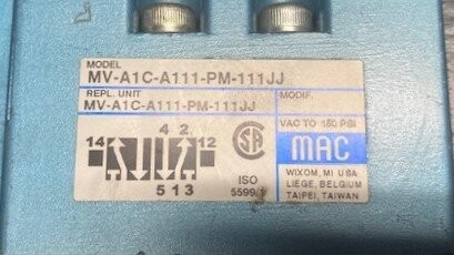 MAC Valves MV-A1C-A111-PM-111JJ Solenoid Valve - Image 2