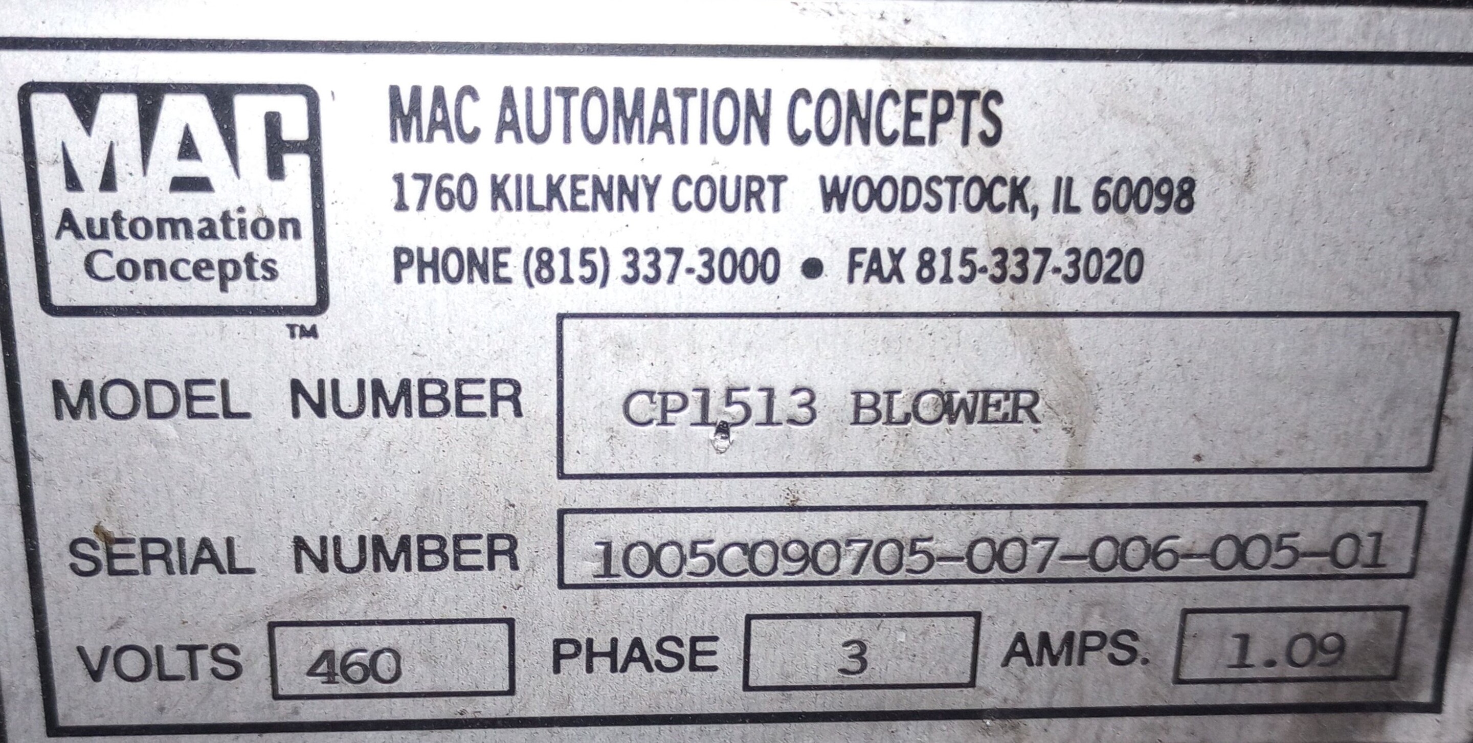 MAC .75 HP Blower - Image 3