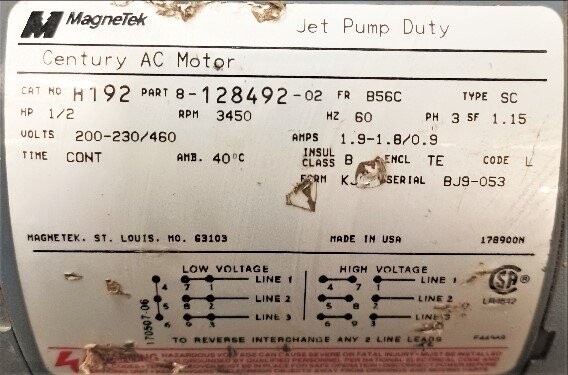 MagneTek 8-128492-02 0.5 HP Blower - Image 2