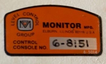 Monitor Manufacturing 6-8151 Material Level Indicator Control Console - Image 2
