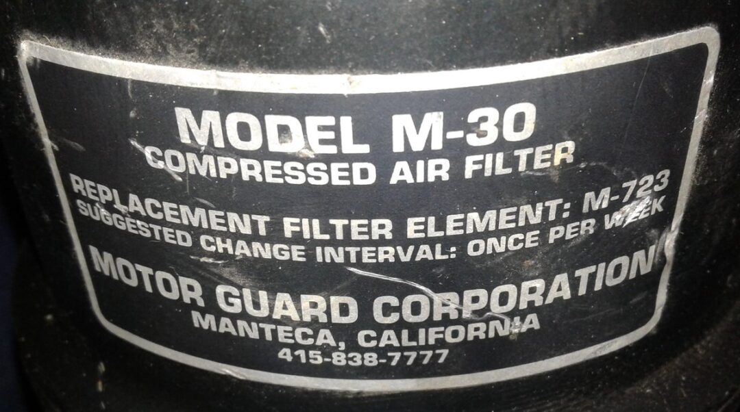 Motor Guard Corp. M-30 Compressed Air Filter - Image 2