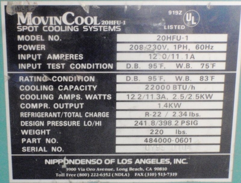 Movin Cool 20HFU-1 spot cooler - Image 3