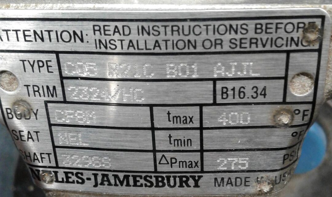 Neles-Jamesbury C05 R21C B01 AJJL Stainless Steel Flange Mount Ball Valve - Image 2