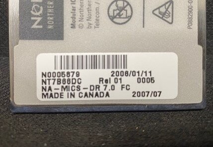 Nortel NT7B66DC Norstar Modular ICS ROM - Image 2