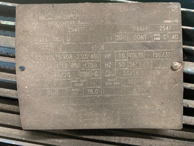 Novatec Unknown Model 10-15 HP Marathon Motor Vacuum Pump - Image 2