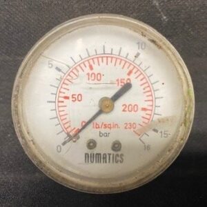 Numatics Unknown Model 0-230 PSI Pressure Gauge