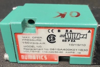 Numatics Repl# 081SA400K011B30 Pneumatic Valve - Image 2