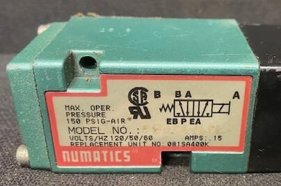 Numatics Repl# 081SA400K Pneumatic Valve - Image 2